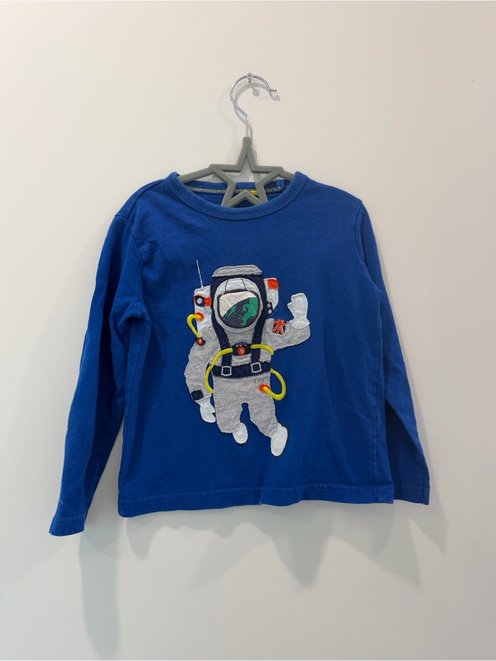 Mini Boden Astronaut Giraffe Flap Long Sleeve Tee 2-3Y